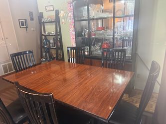Kitchen table and hutch