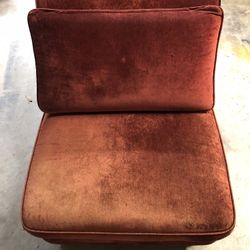 Plush Red Velvet Chair 
