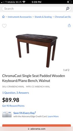 Wooden Piano Bench