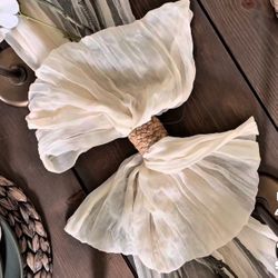 Cream Cheesecloth Table runners