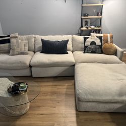 4-Piece Modular Sectional Couch- Performance Fabric, Pet-friendly, non-smoking