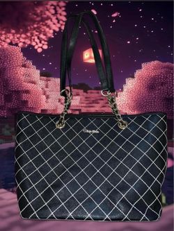 Calvin Klein Black Quilted Tote Bag
