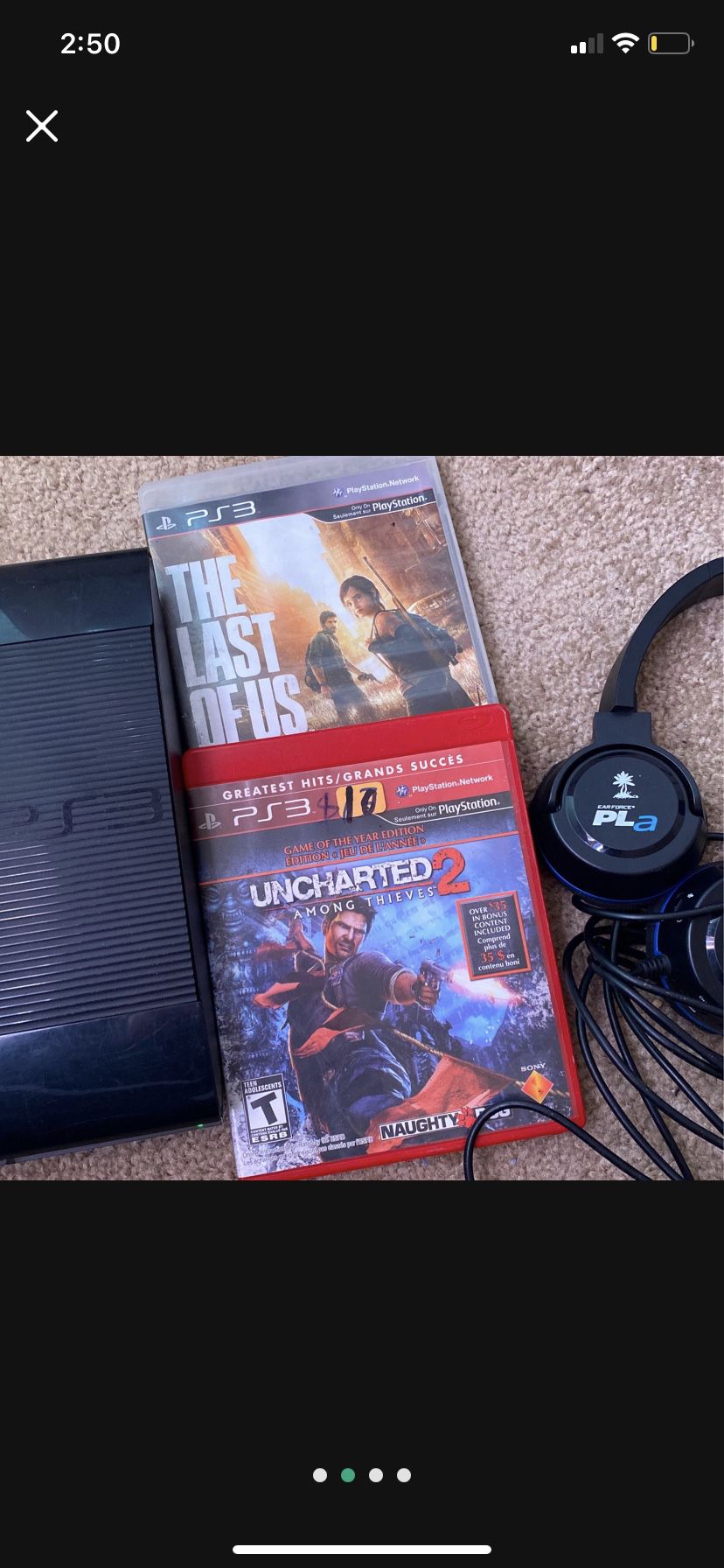 PS3, Headset, And Two Games  