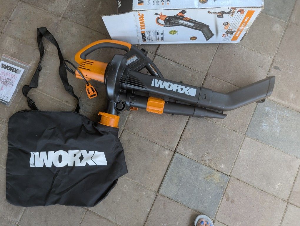 WORX WG509 Trivac 2.0 Electric 12 Amp 3-In-1 Vacuum Blower
