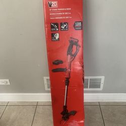 NEW CRAFTSMAN V20. 13.0-in Straight Shaft Battery String Trimmer Edger Weedwacker.