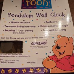Vintage Winnie The Pooh Pendulum Wall Clock
