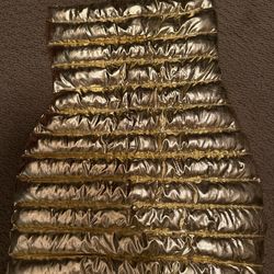 Gold puffer dress
