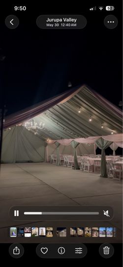 Tents with drape and decor