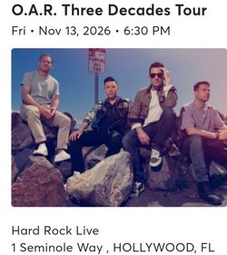 🎶 2 O.A.R. CONCERT TICKETS — FOR SALE 🎶