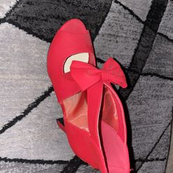 Red Heels With Ribbon