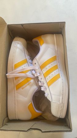 Adidas Superstar White Yellow Sneakers