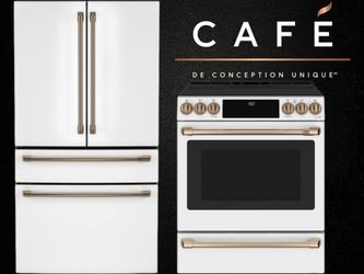 Café White Refrigerator & Range Set