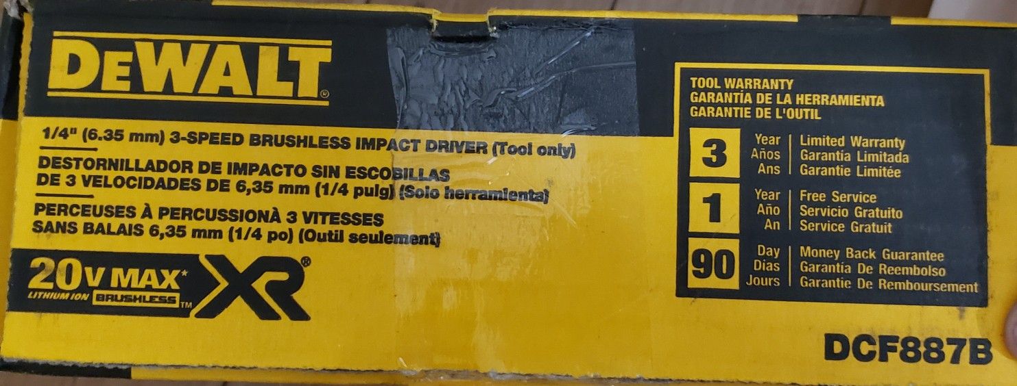 Dewalt 1/4" impact driver