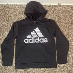 Adidas Big Boys Long Sleeve Essential Fleece Hoody Black 