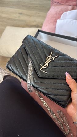 Black leather purse