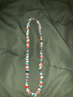 Handmade glass rock necklace 💙