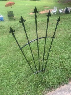 Wrought iron yard art