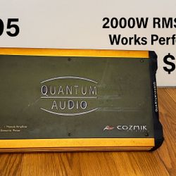 Quantum Audio 2000W Cozmik Amp – Monoblock – Works Great