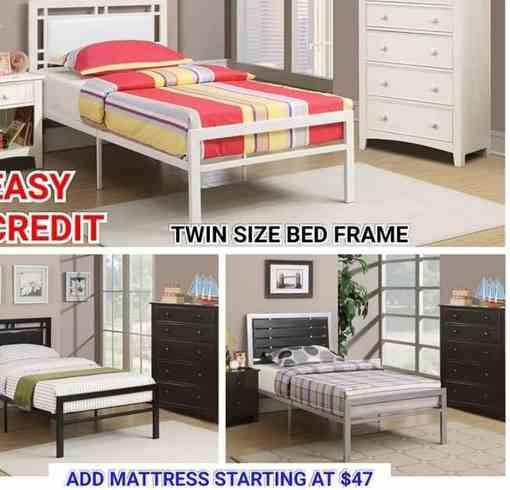 BRAND NEW TWIN SIZE BED FRAME SPECIAL ONLY ADD MATTRESS AND FURNITURE M
