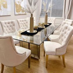 REFINED BRAND NEW DINING SET SAME DAY DELIVERY 