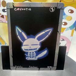 Pokémon Custom Art — “CayoOtiE Eevee (Skeleton)” PokeDerp by JWillyGuy