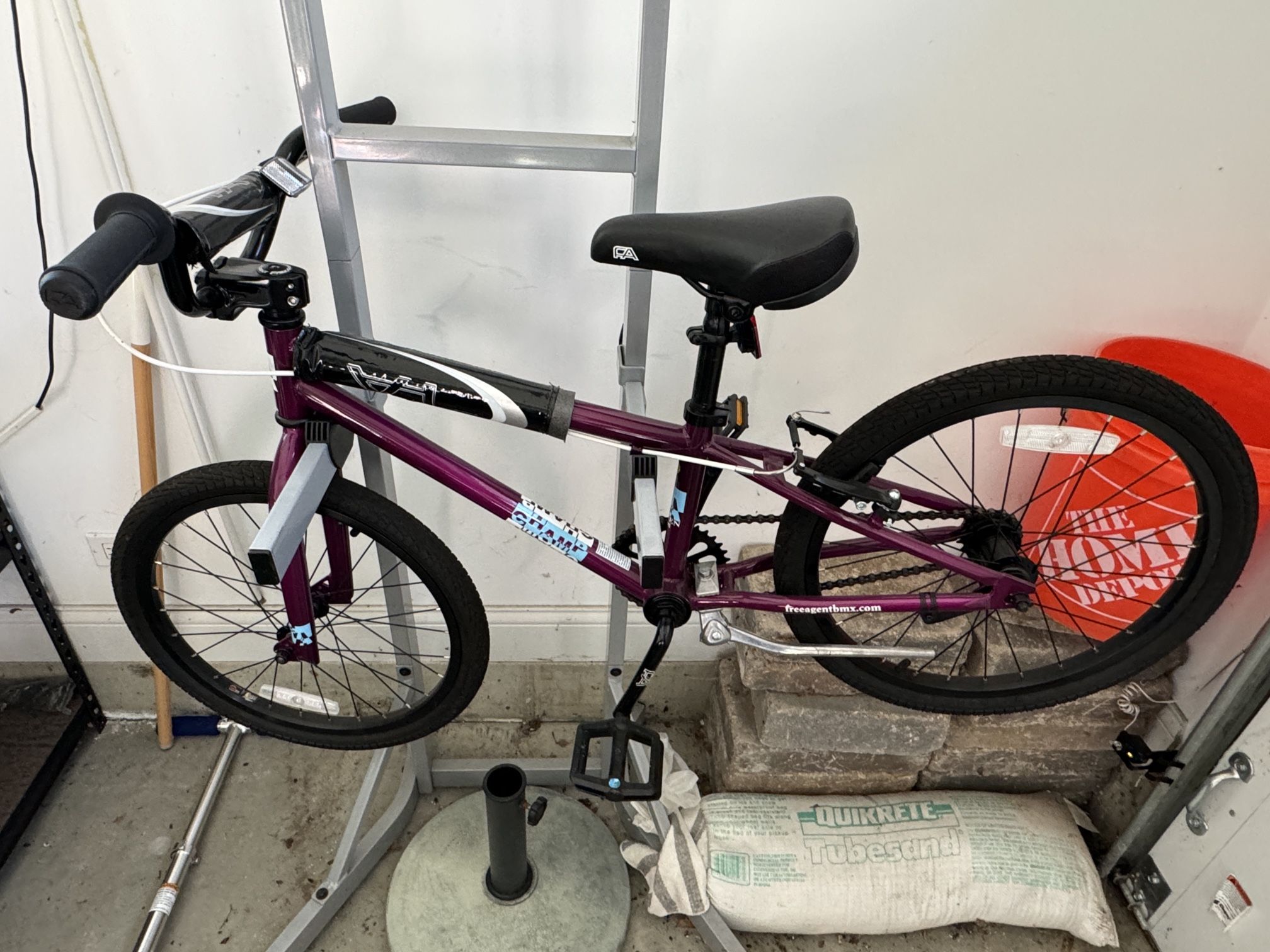 Purple Free Agent BMX  kids bike 