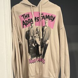 The Addams Family Beige And Pink Hoodie Medium