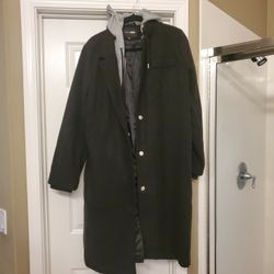 Mens Hooded Peacoat