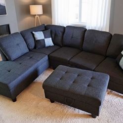 New Sectionals Couch & Storage Ottoman Available 
