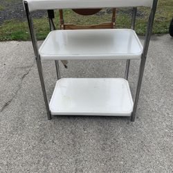 Vintage metal try cart with plug-in