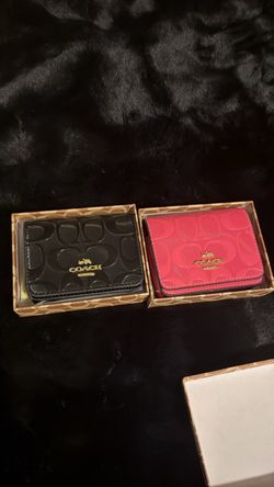 Coach Signature Embossed Small Wallets – Set of 2