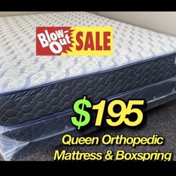 Queen Size Supreme Orthopedic Matresandboxspring 