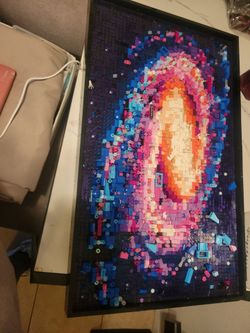 LEGO Art Mosaic Portrait in Black Frame
