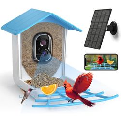 Open Box Armorcope Bird Feeder with Camera Wireless Outdoor Solar Bird Feeder. **Damaged Box**