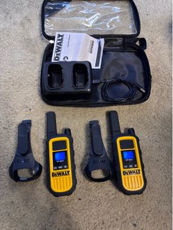 HEAVY DUTY LONG RANGE DEWALT WALKIE TALKIES