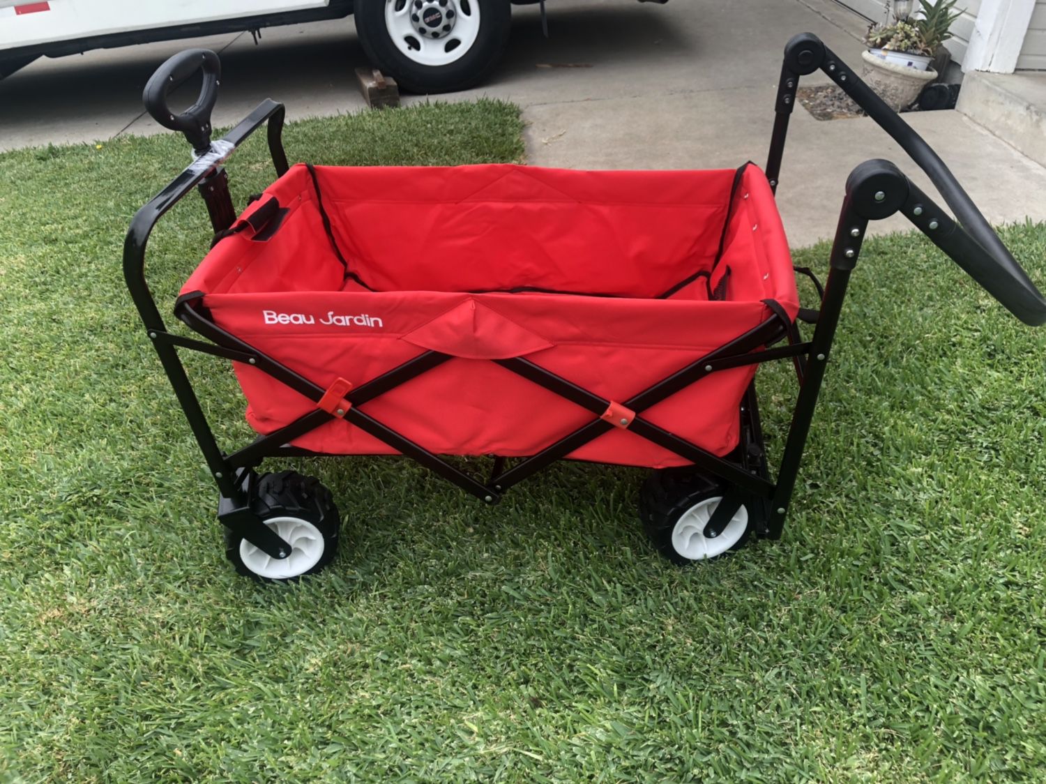 NEW ＄95 heavy duty Folding Push Pull Wagon Collapsible Cart 300 Pound