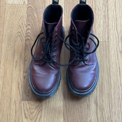 Dr Martens LUANA Maroon, Burgandy, Dark Cherry Boots UK7