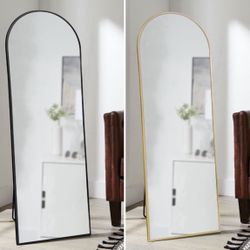 Member's Mark 22" x 67" Metal Arch Floor Easel Mirror, Black or Brass Brand New In Box 