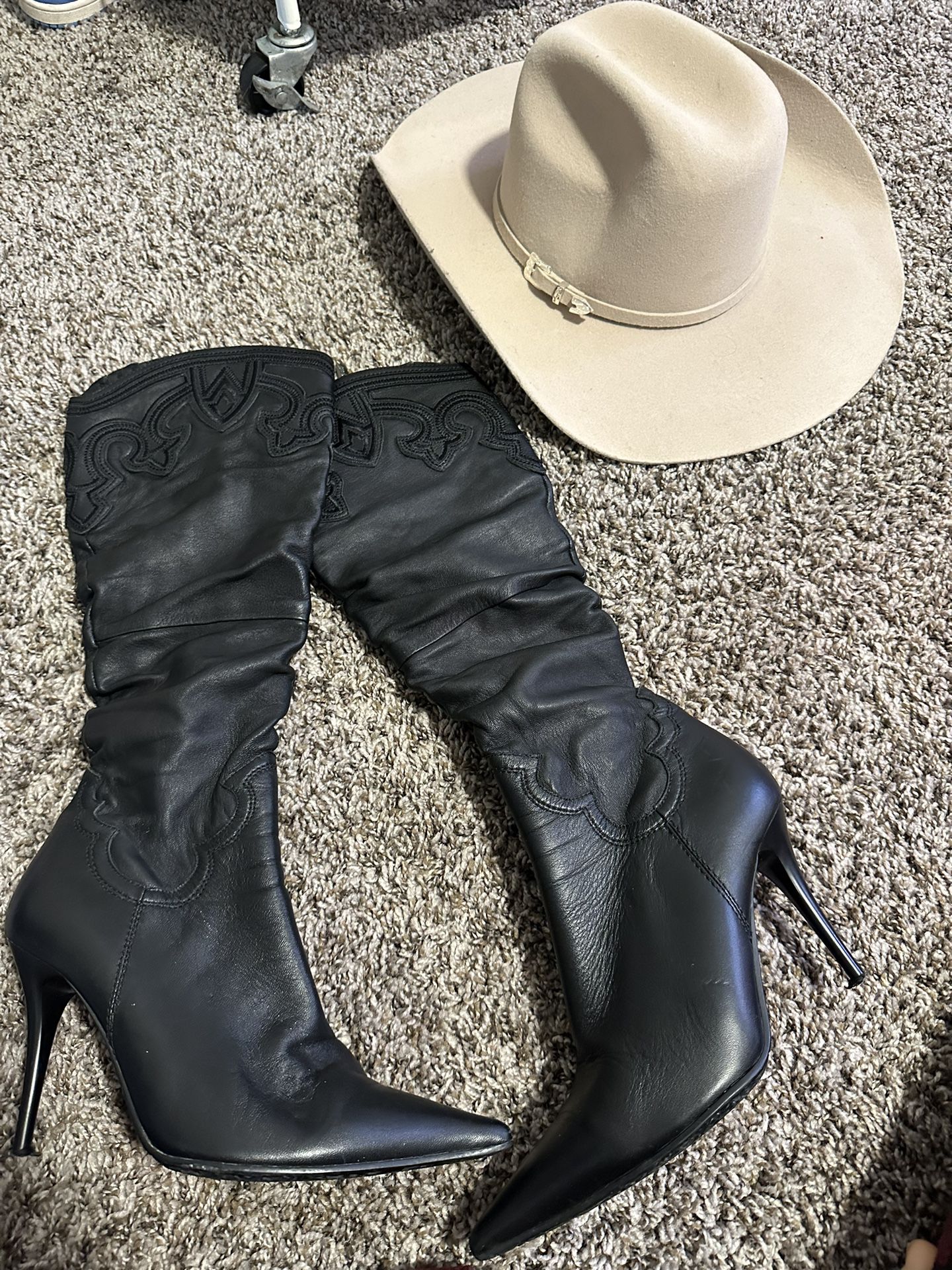 Cowboy Boots And Hat 
