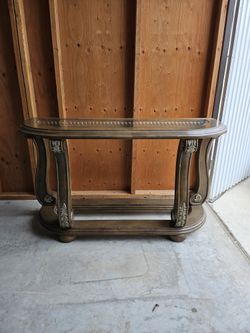 Glass Top Entry Table