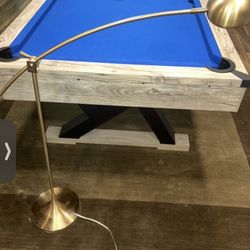 Lot 2 Floor Lamps Swinging Arm Brass/ Silver Color Coated Designer Chic Look