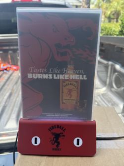 Fireball Whiskey Light up Table Tent With Charging Ports