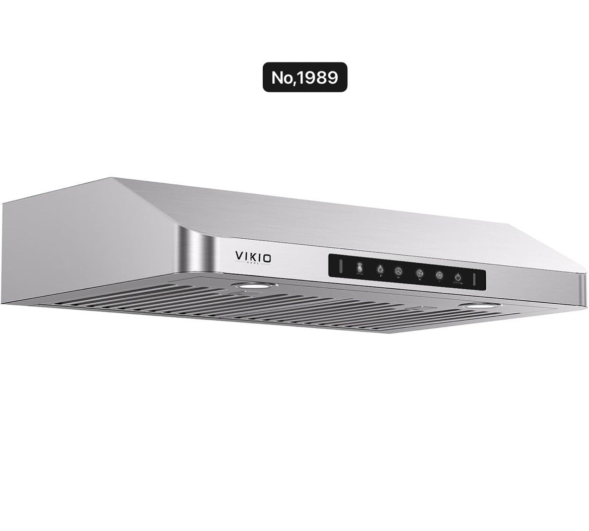 Range Hood 30 inch Under Cabinet, Kitchen Hood with 980CFM, 3 Speed Gesture Sensing & Touch Control Panel, Stainless Steel Kitchen Vent (Vikio RC11-3