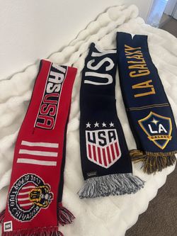 USA ,Chivas USA , LA Galaxy Double Inter Milán Scarf Used Once $12 Each