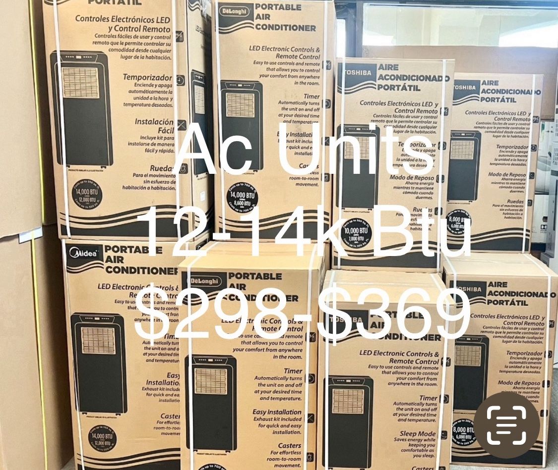 Portable Air Air Conditioning Unit. Ac Unit 12-14k BTU Cools 350-700 Sq Feet. Free Delivery $298-$359