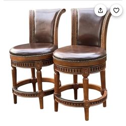 FRONTGATE Manchester Swivel Bar Height Bar Stool- Price For Each