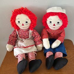 Vintage Raggedy Ann and Andy Dolls