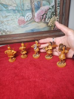 Vintage Erzgebirge wooden Angels ( 5 ) Marbach and 410 at 78227 or 1604