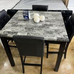 Mesa- 5 Piece Pub Set - Black/Gray extra  for delivery  same day deliver financing available 