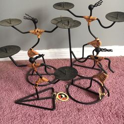 African Candle Holders Set 